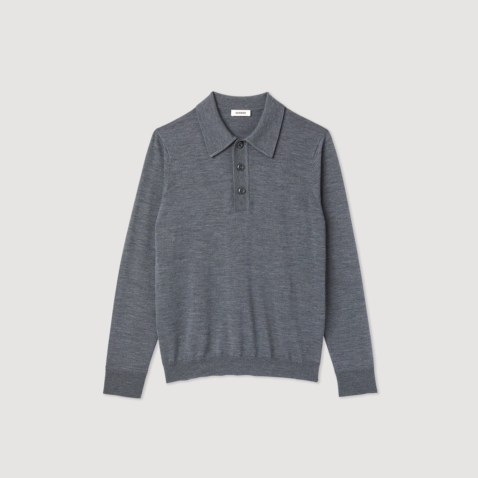Merino wool polo shirt
