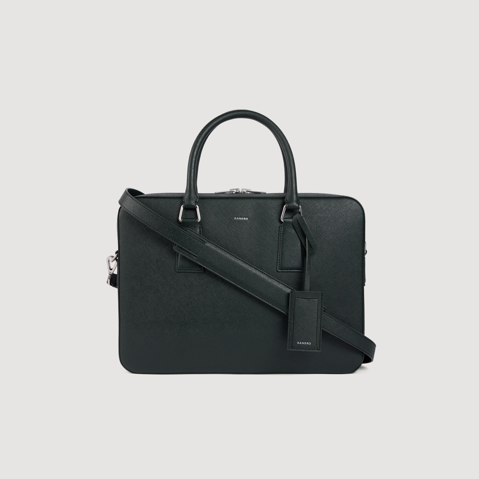 Large synthetic leather briefcase