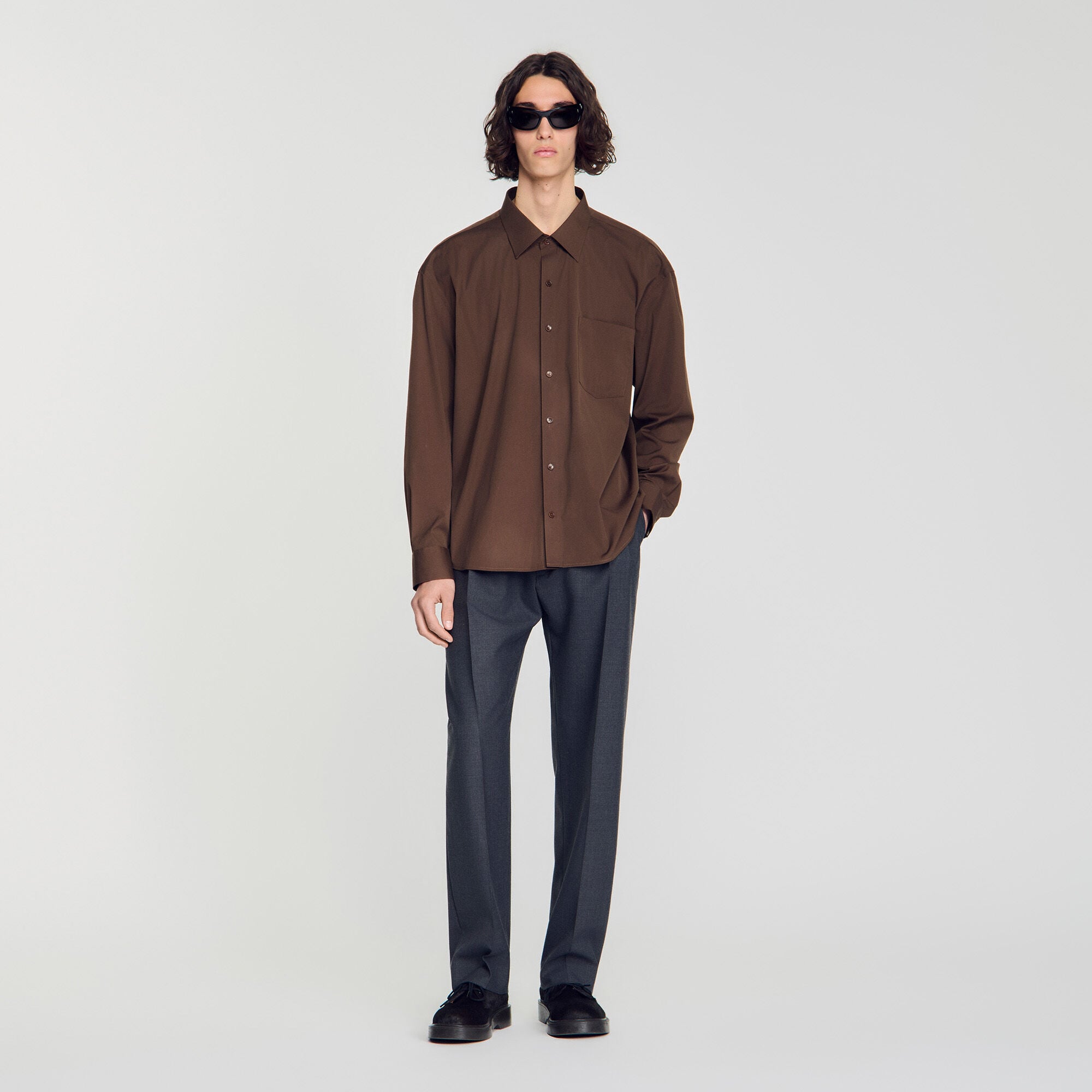Oversized cotton shirt - Mixte | Sandro