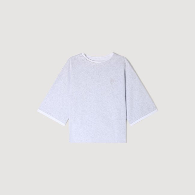 Embroidered logo cotton T-shirt