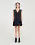 Short tailored dress with ruffle