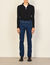 Raw denim cotton jeans