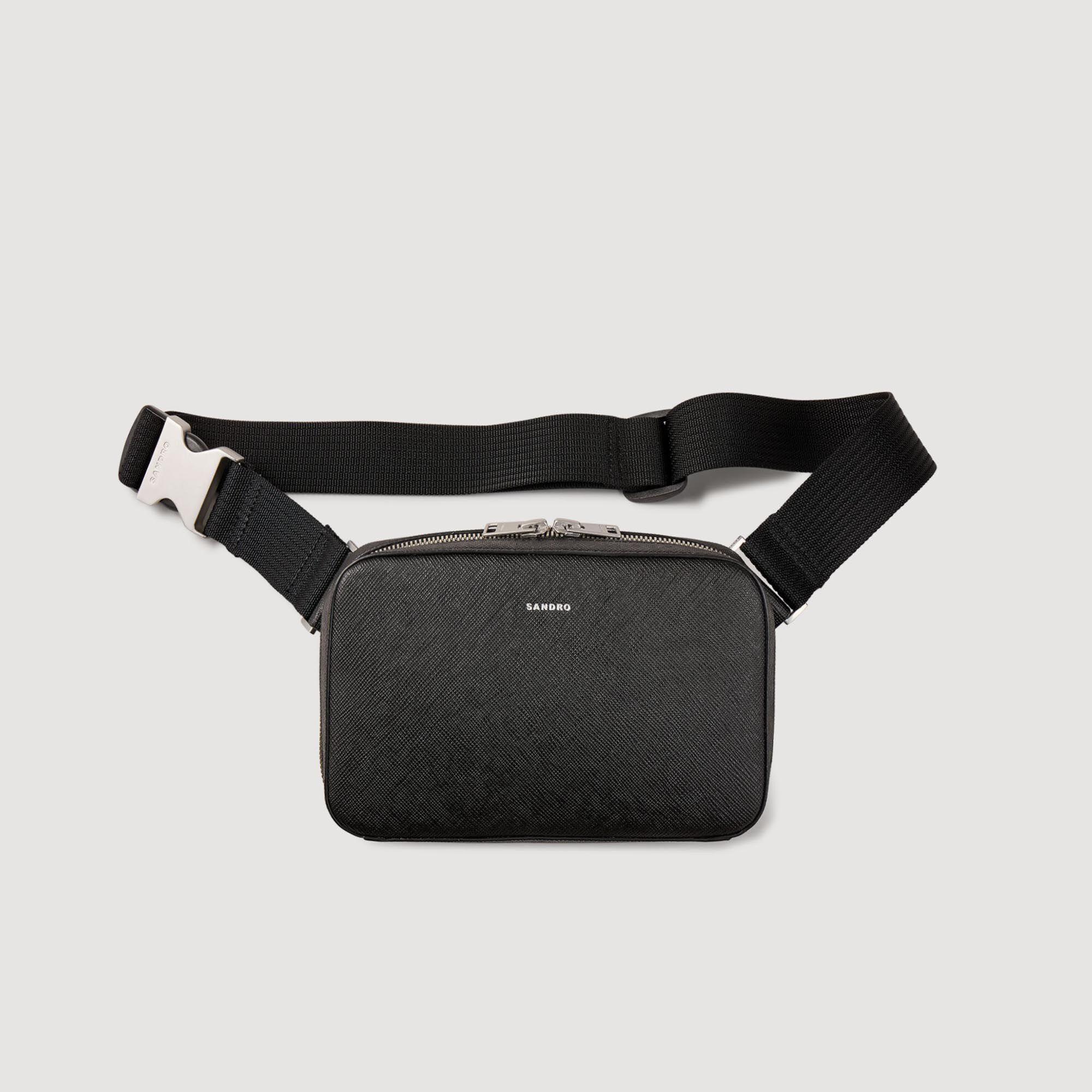Small reconstitued leather bag