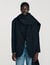 Short coat with integrated scarf