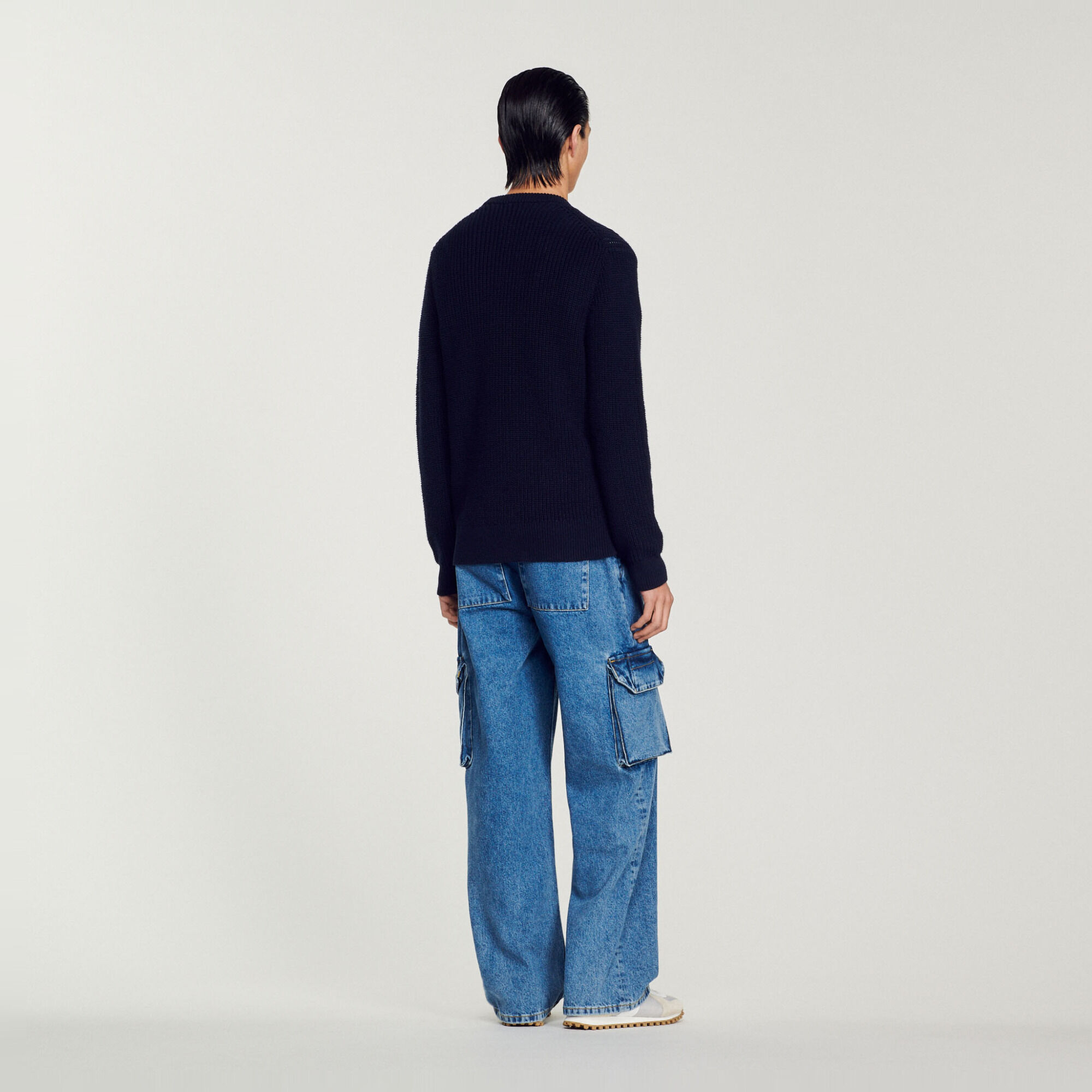 Cotton and silk sweater