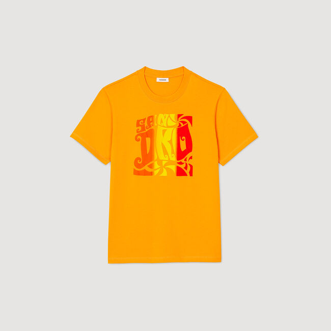 Wave print cotton T-shirt