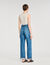 Wide-leg striped jeans