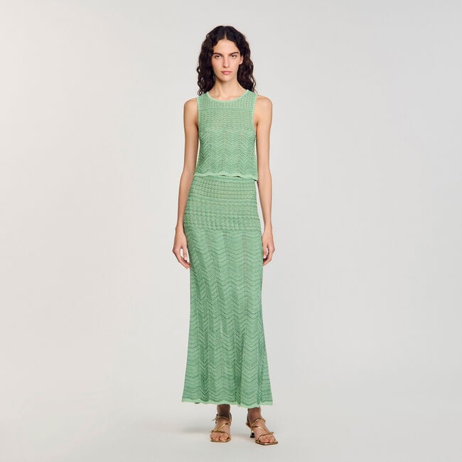 Long knit skirt