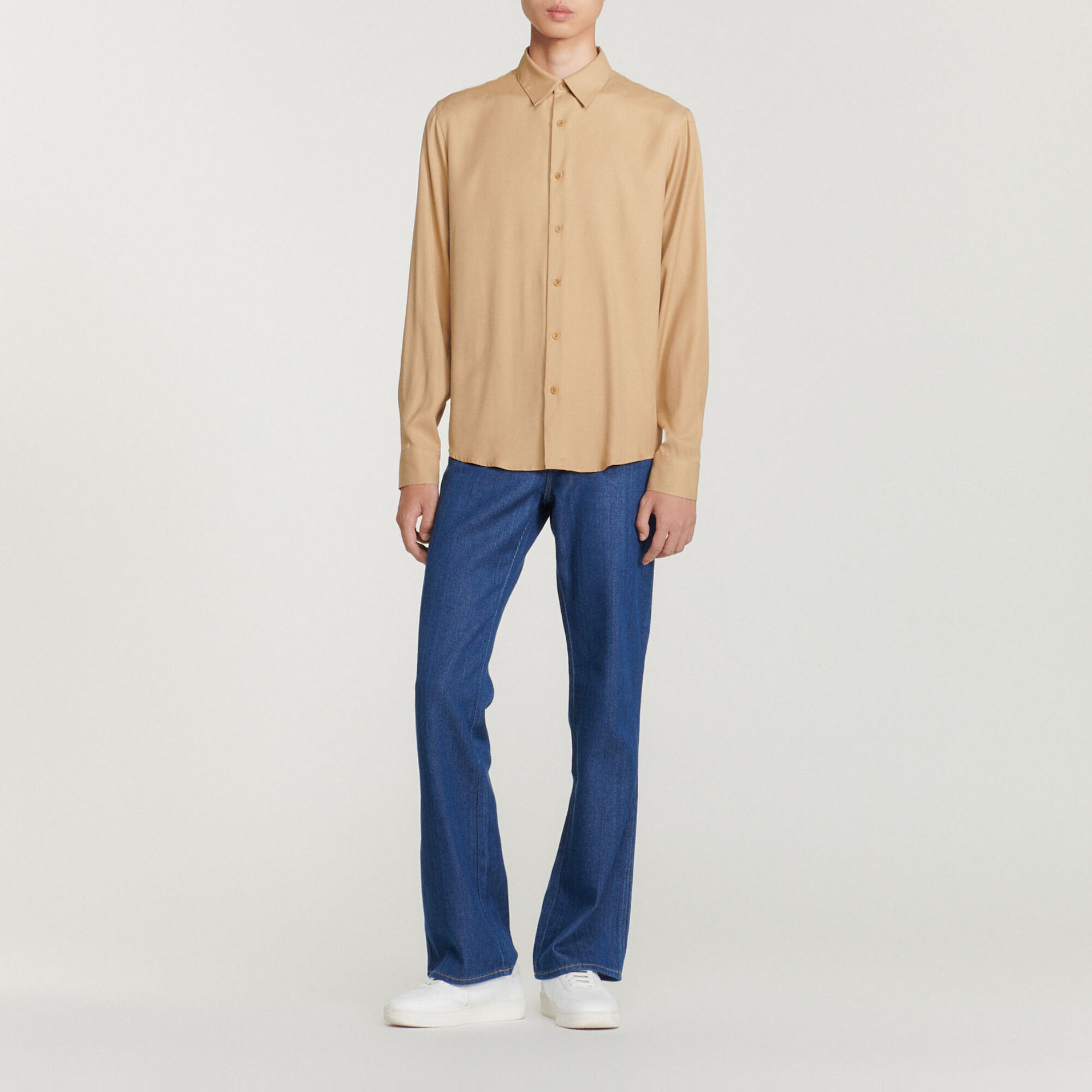 Flowing long-sleeved shirt