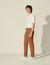 Cotton carrot-fit trousers