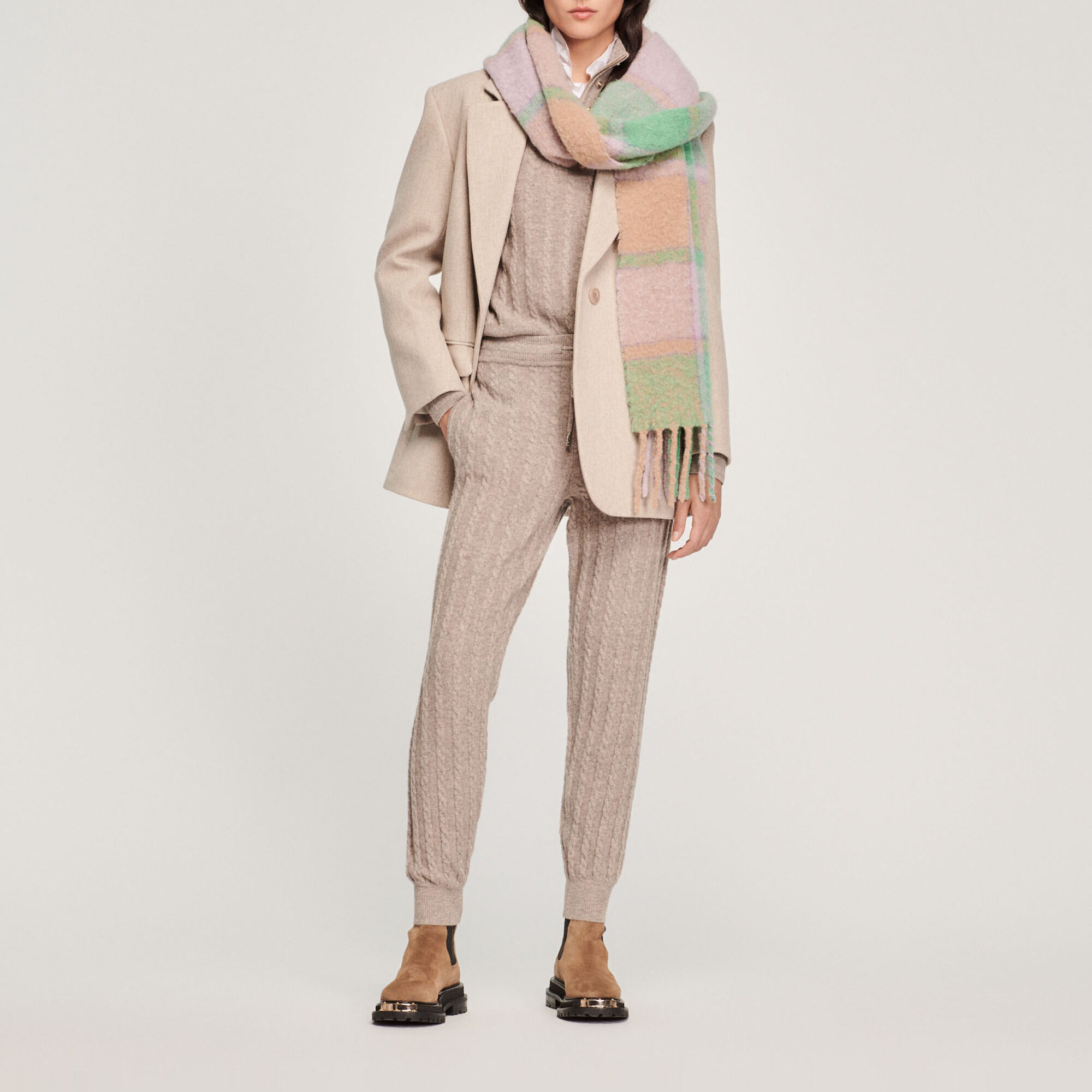 Knitted jogging bottoms hot sale