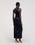 Slit satin-effect maxi dress