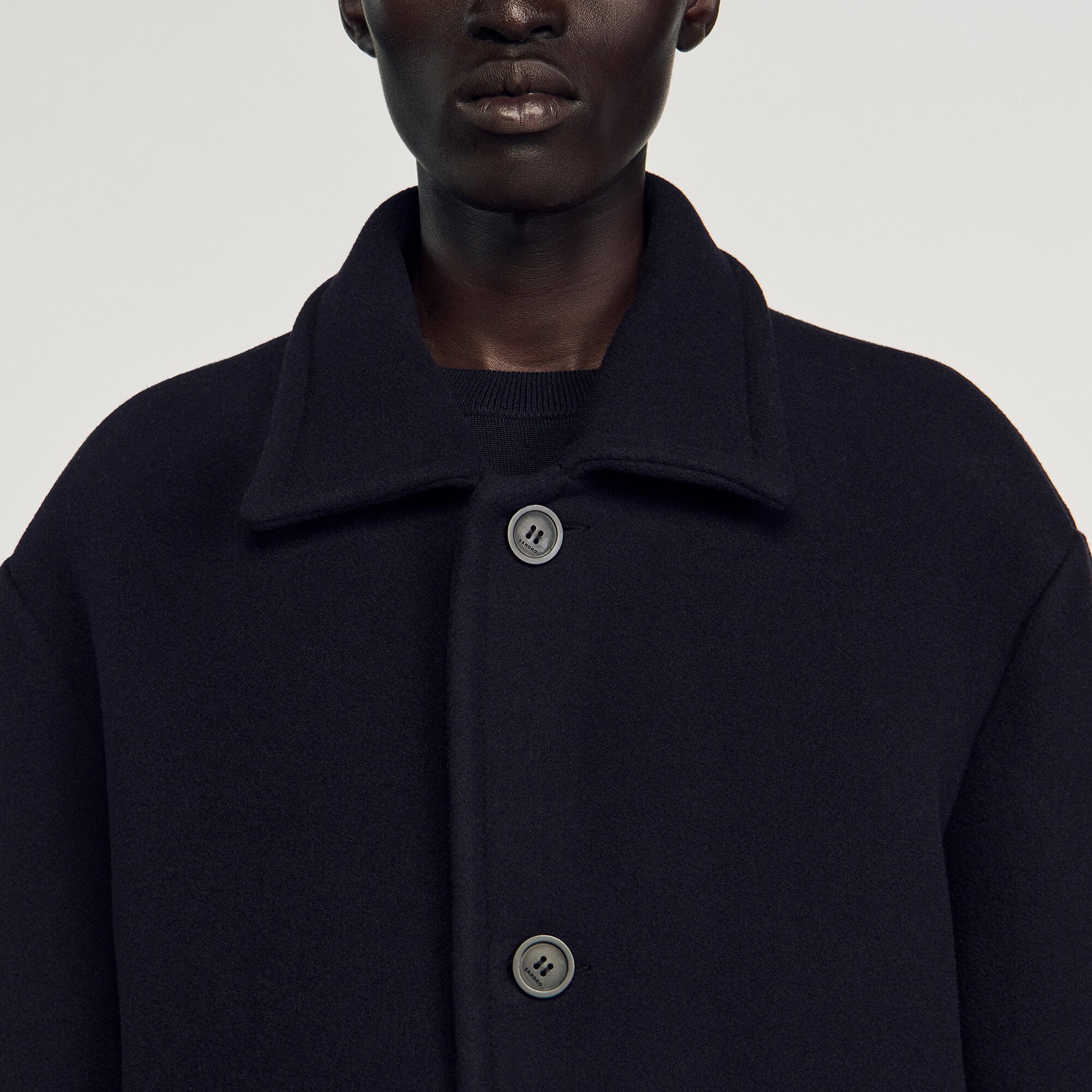 Wool and cashmere coat