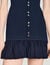 Short knit dress with ruffles