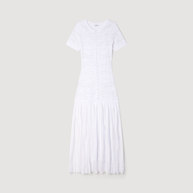 Beaded knit maxi dress