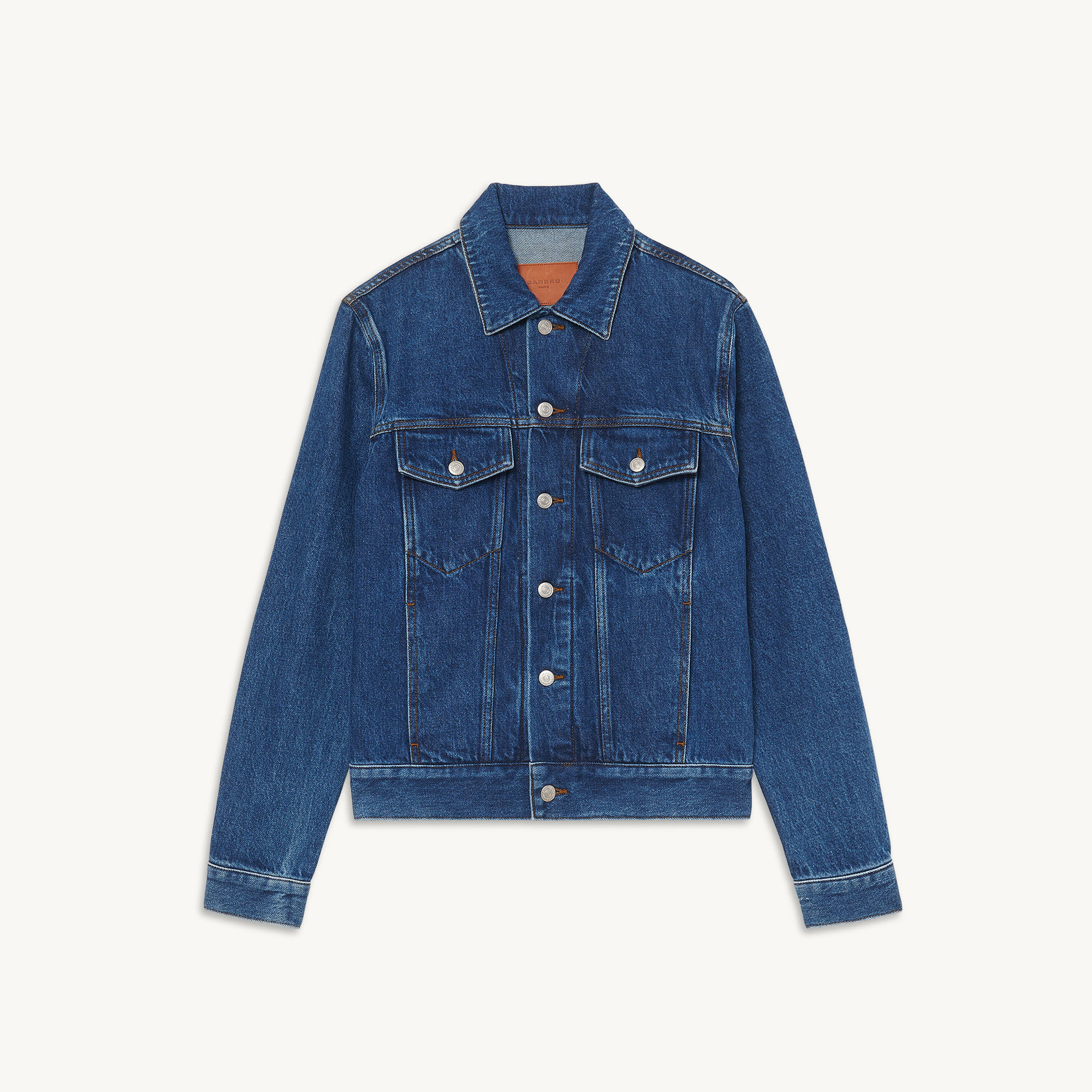 Denim jacket with tie-dye back
