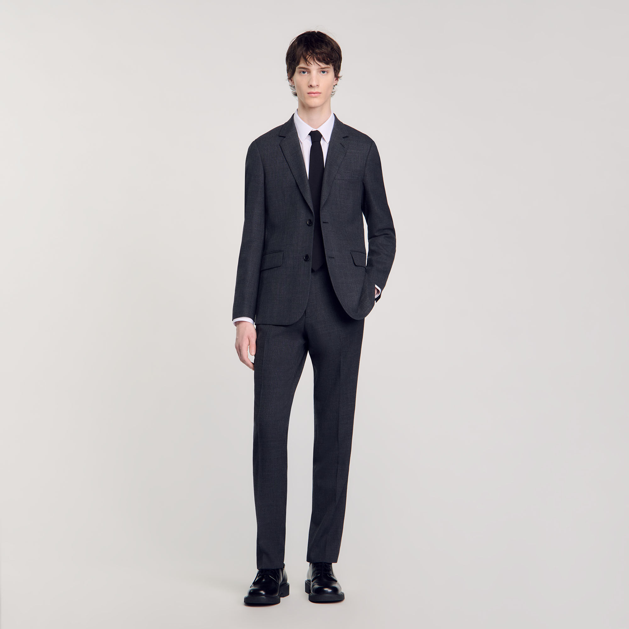Black dress with suit jacket 2025