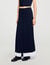 Long two-tone knit skirt