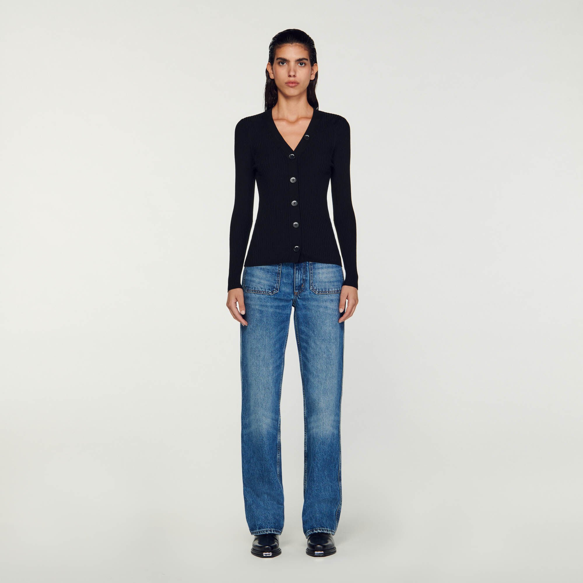 Cardigan in certified viscose