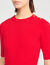 Short-sleeve ribbed jumper