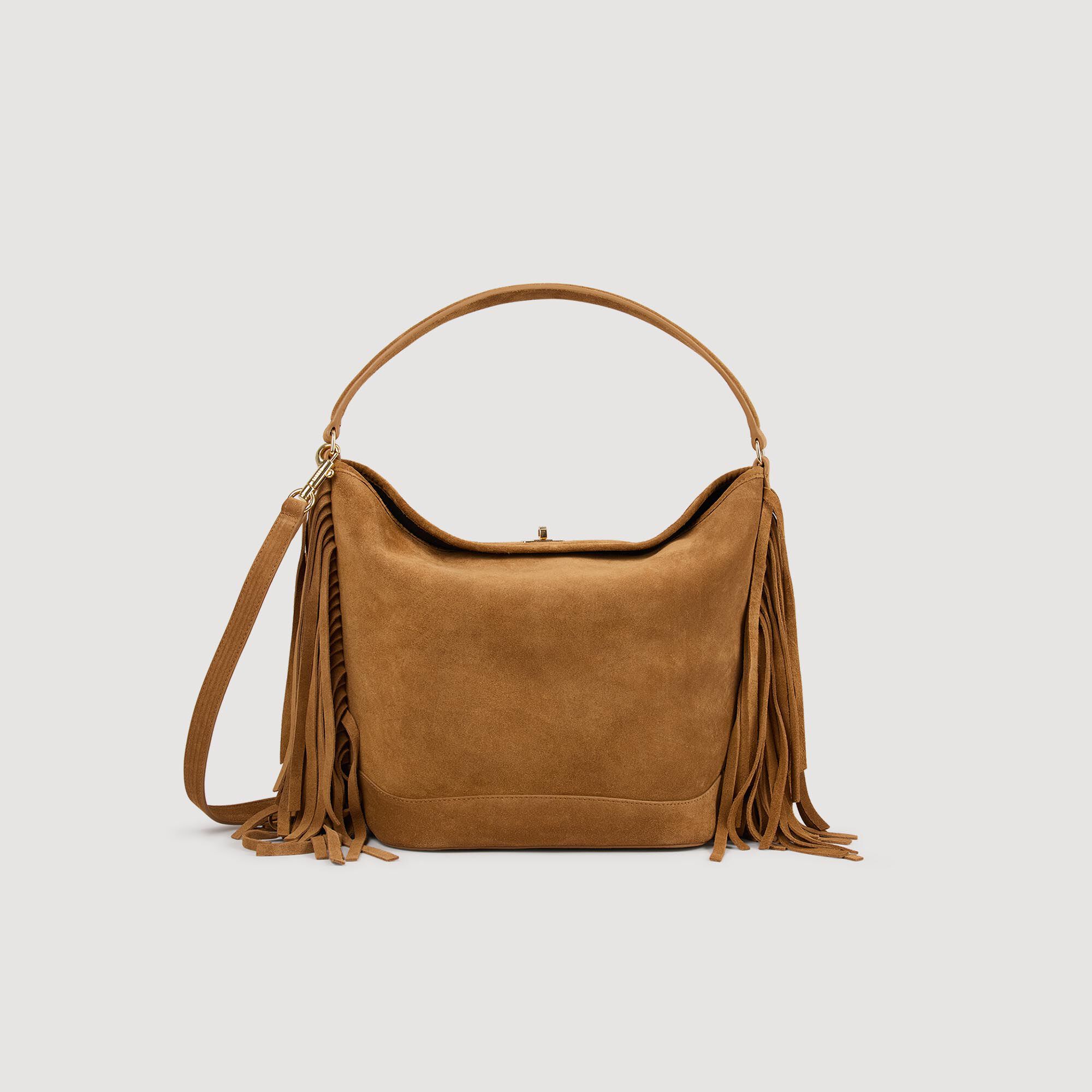 Fringed suede bucket bag TANGOSO
