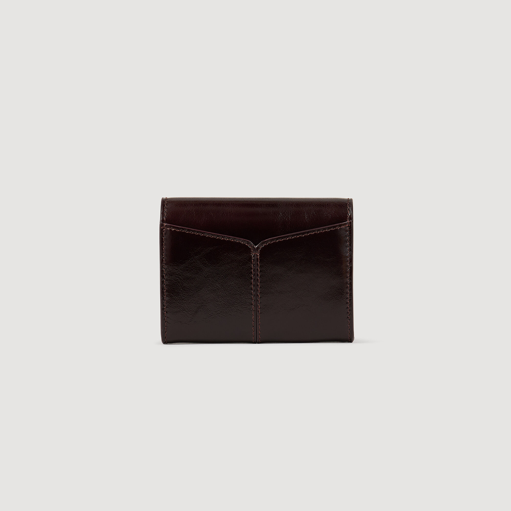 Glazed leather wallet