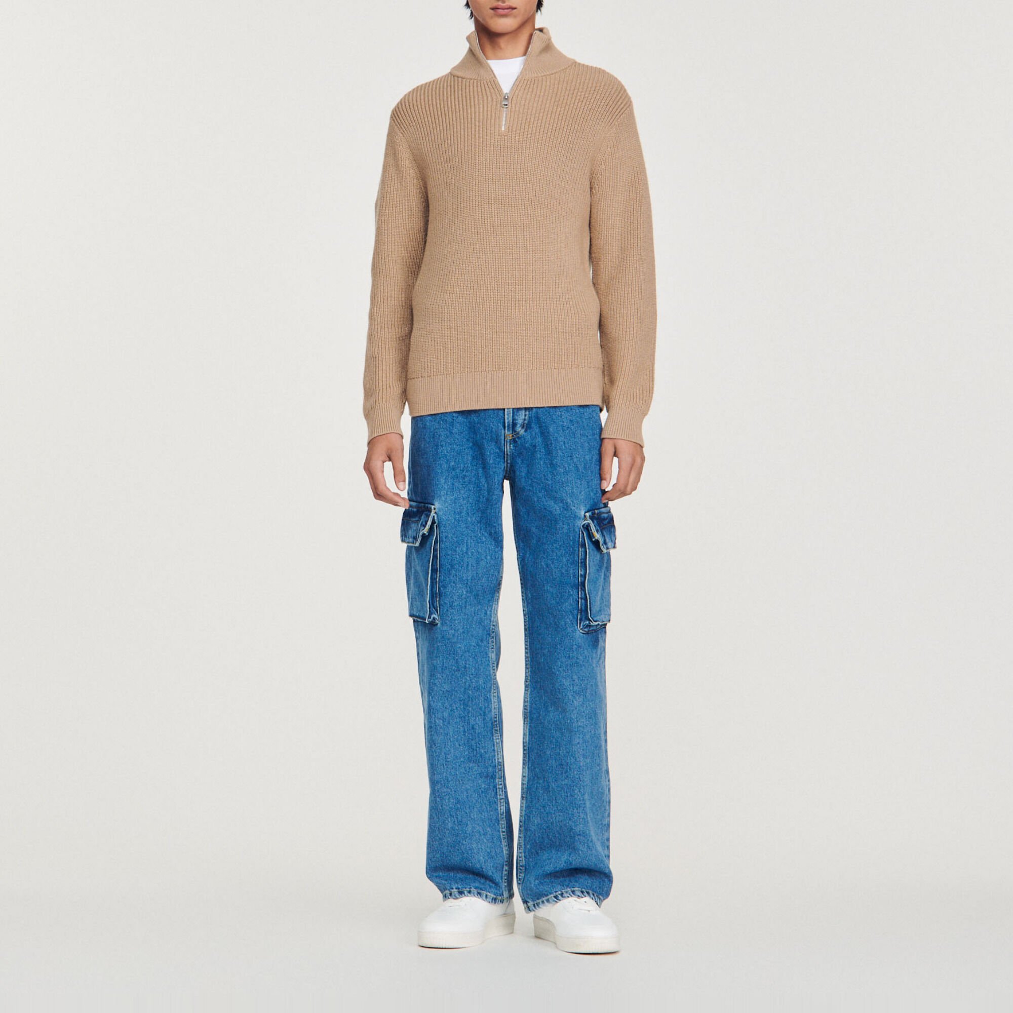 Trucker-neck sweater