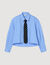 Cropped shirt with detachable tie