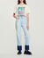 Faded jeans with contrasting cuffs
