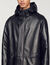 Lambskin leather parka