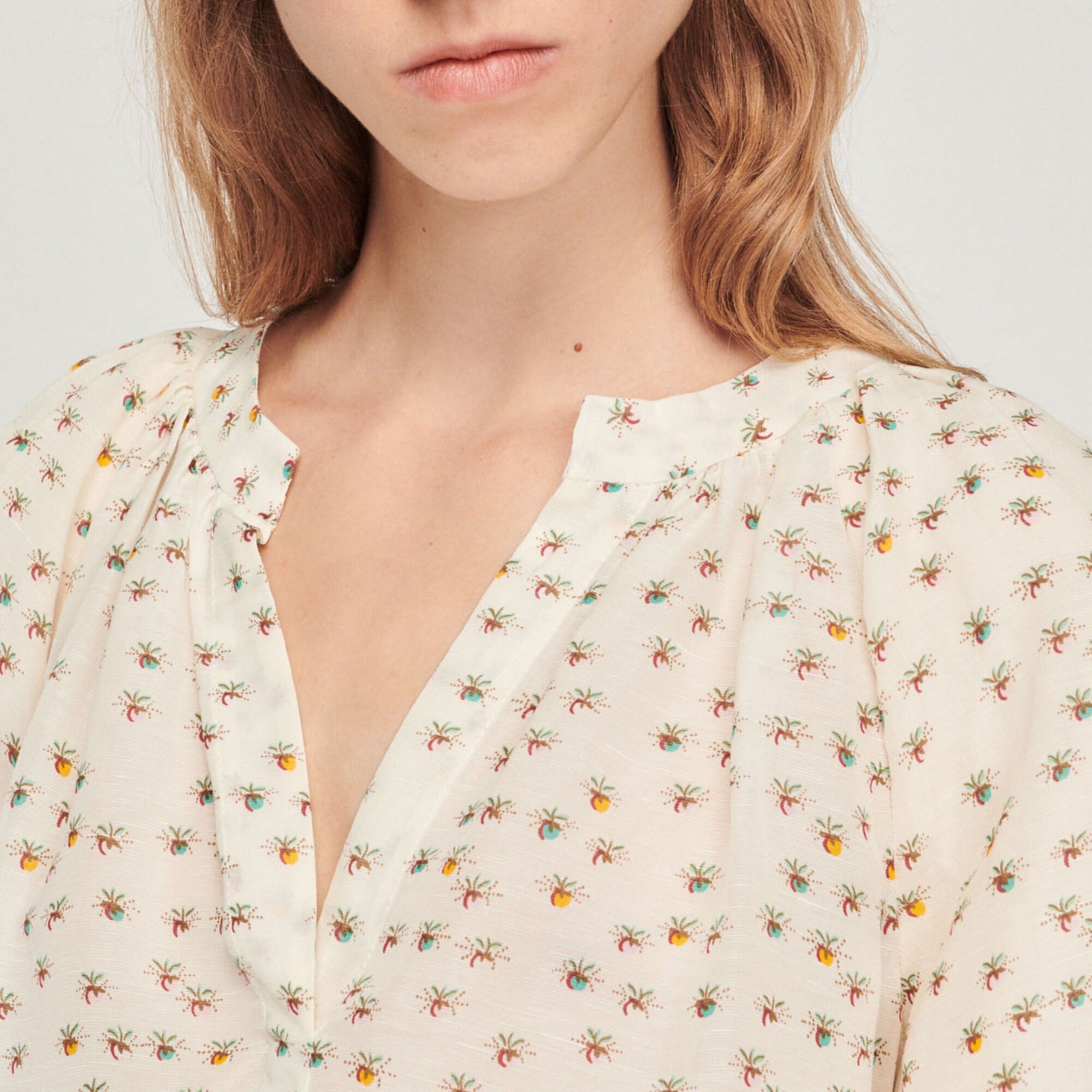 Loose top with Summer Flowers print