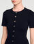 Short knit dress with ruffle