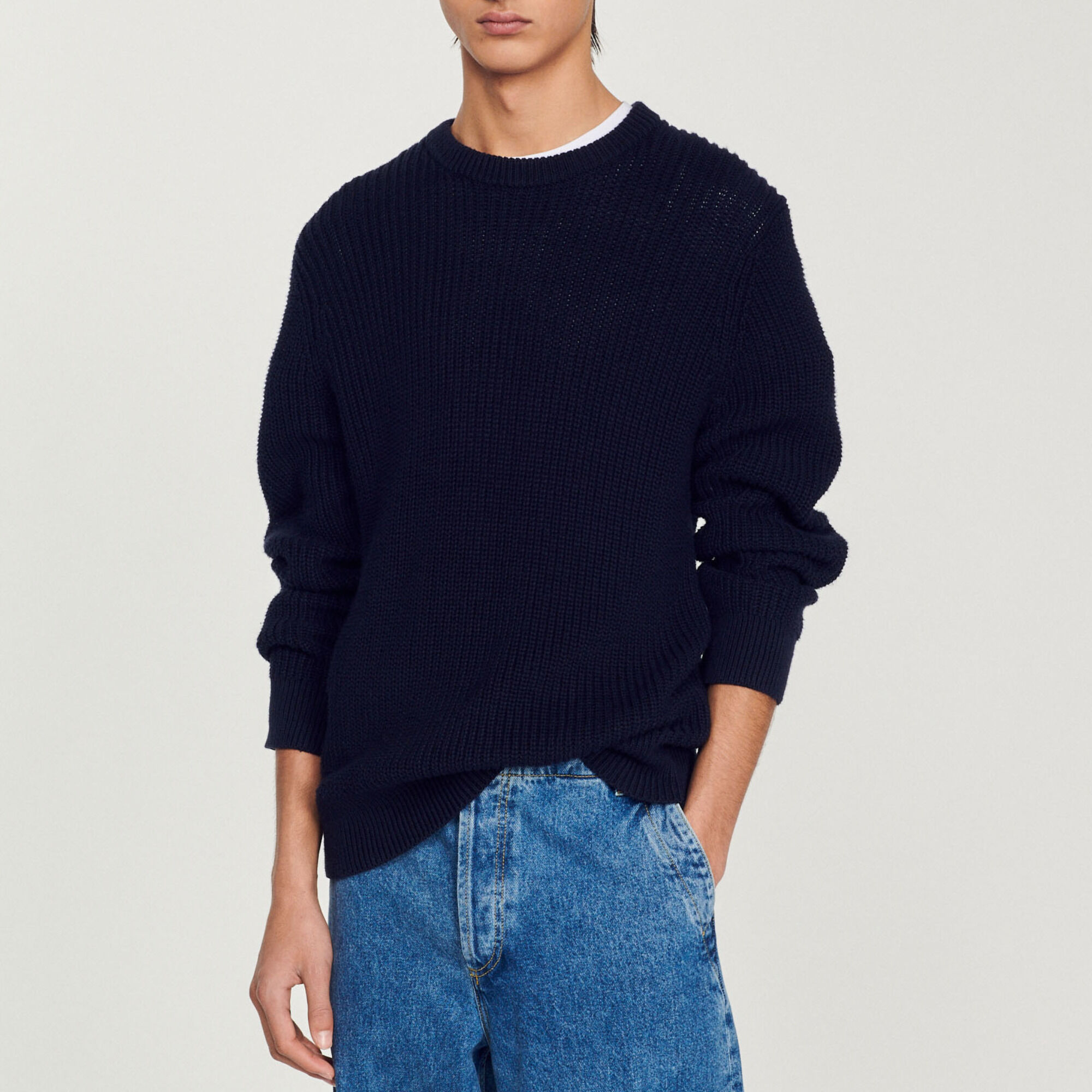 Cotton and silk sweater