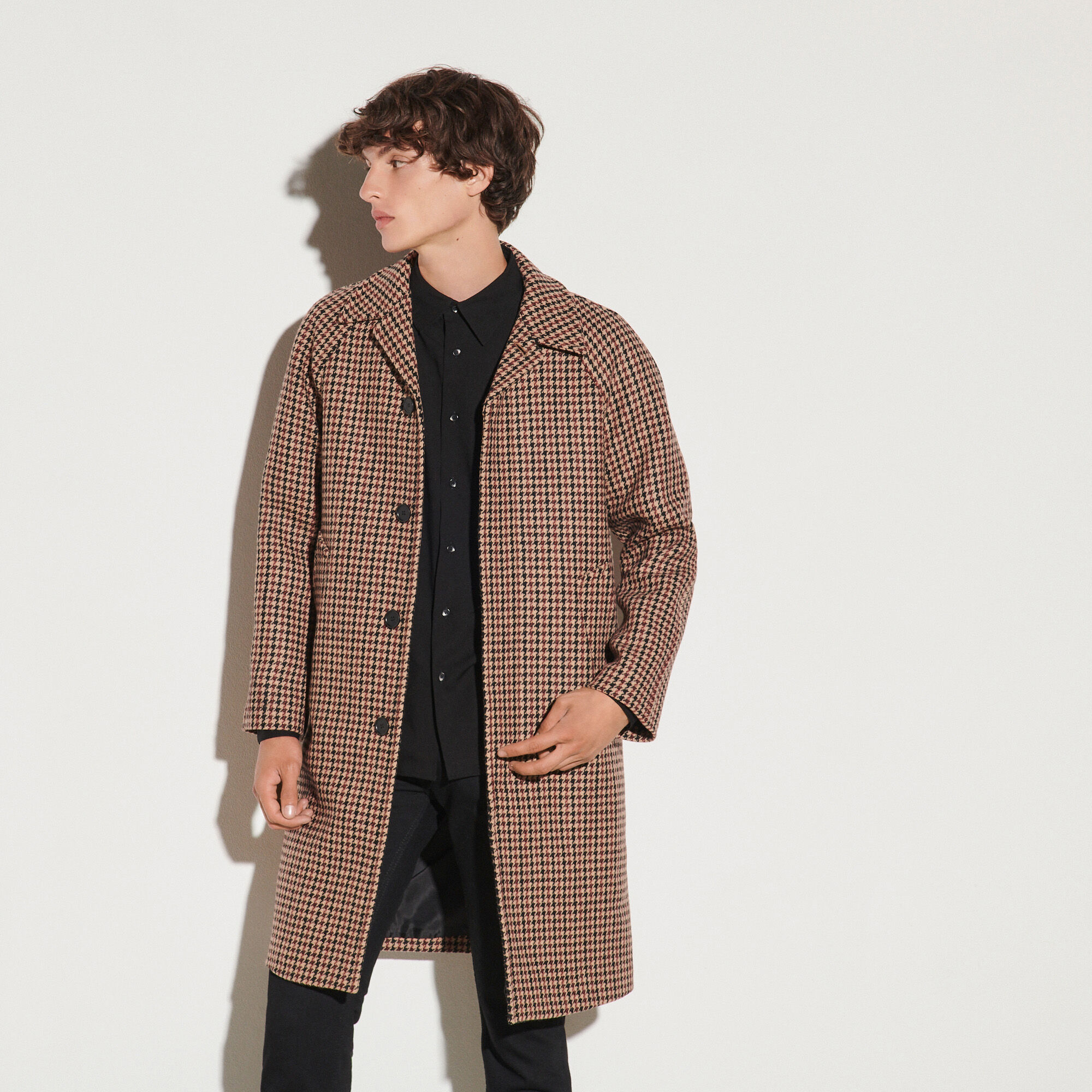 Sandro tartan tailored jacket sale