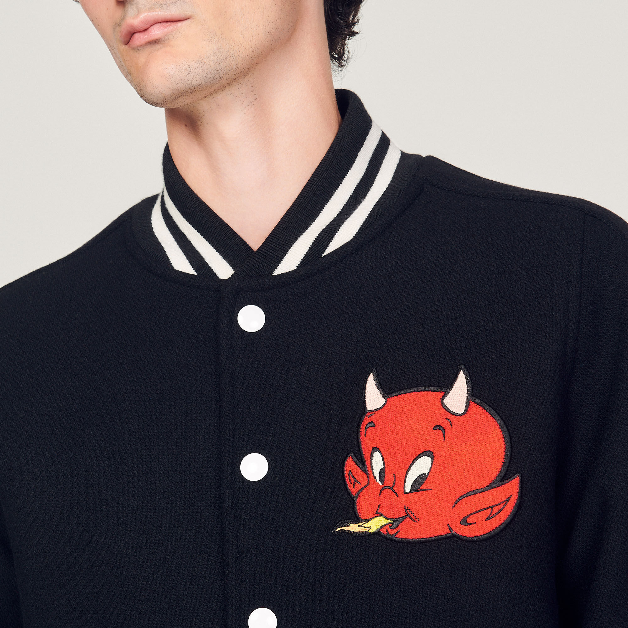 Hot Stuff wool cloth varsity jacket