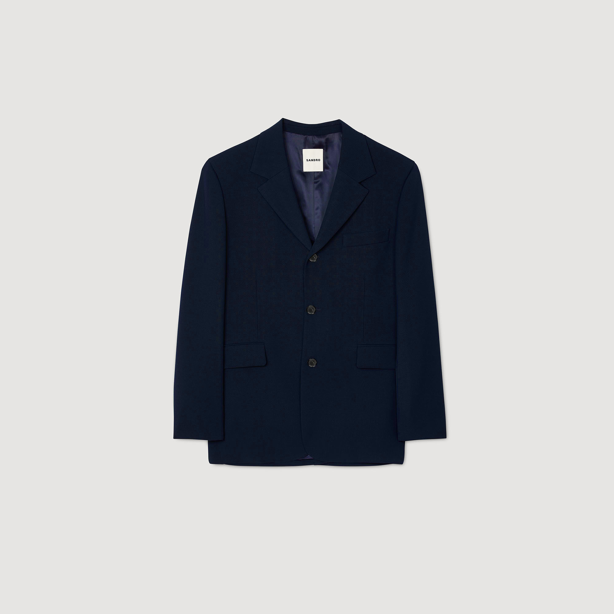Oversized wool suit jacket