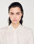 Silk shirt with pleated trim