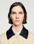 Long coat with leather collar - Women | Sandro