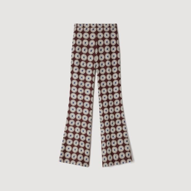 Floral-print floaty trousers