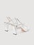 Leather sandals with a wide heel