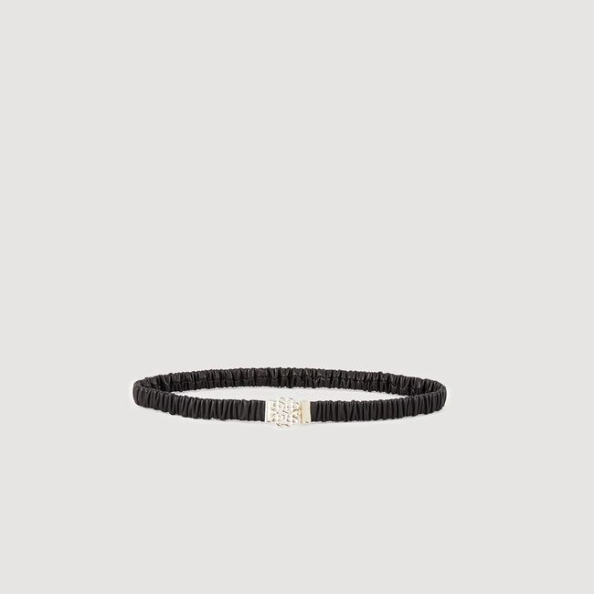 Elasticated leather belt