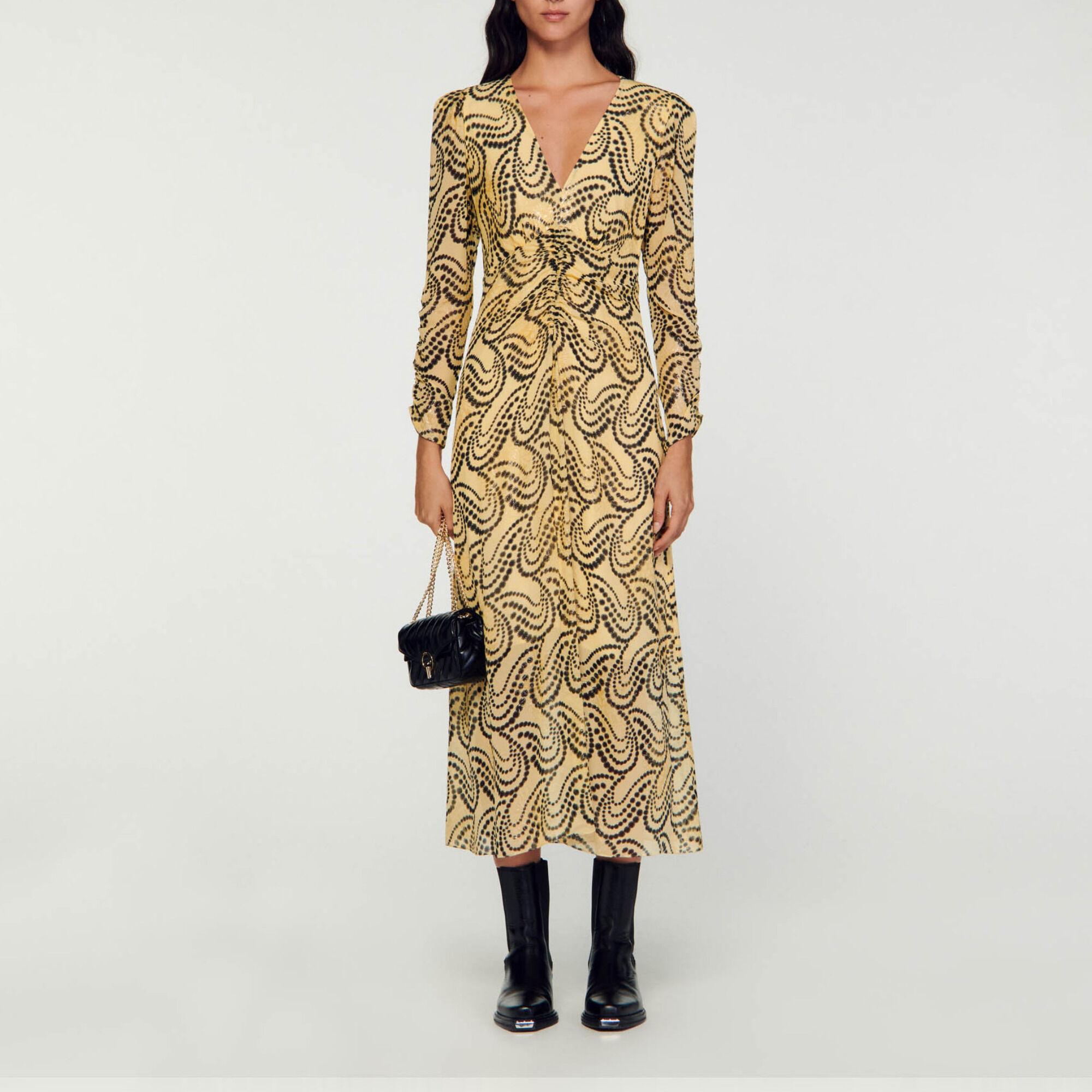 Sandro printed sales midi dress