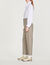 High-waisted tailored trousers