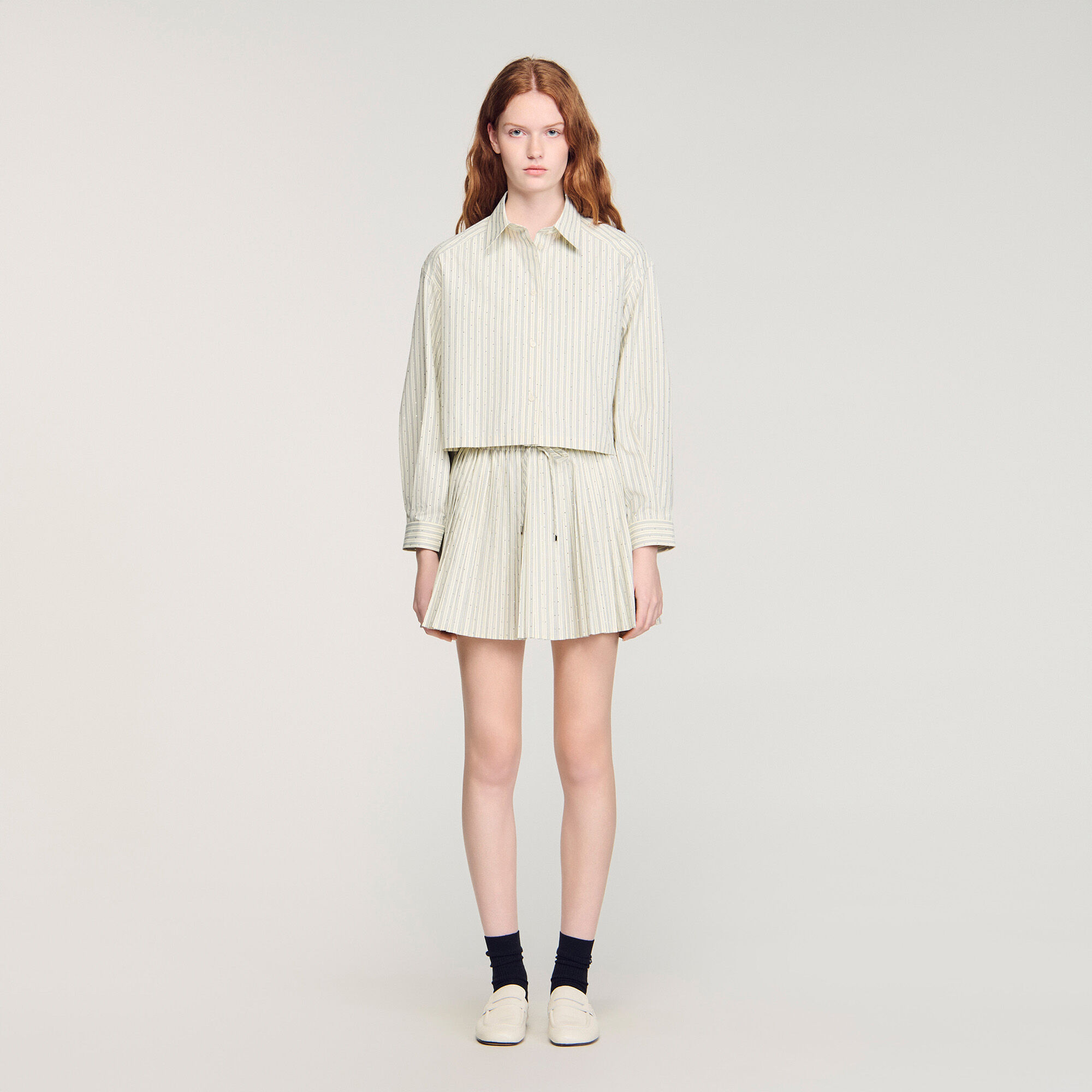 Striped rhinestone shirt