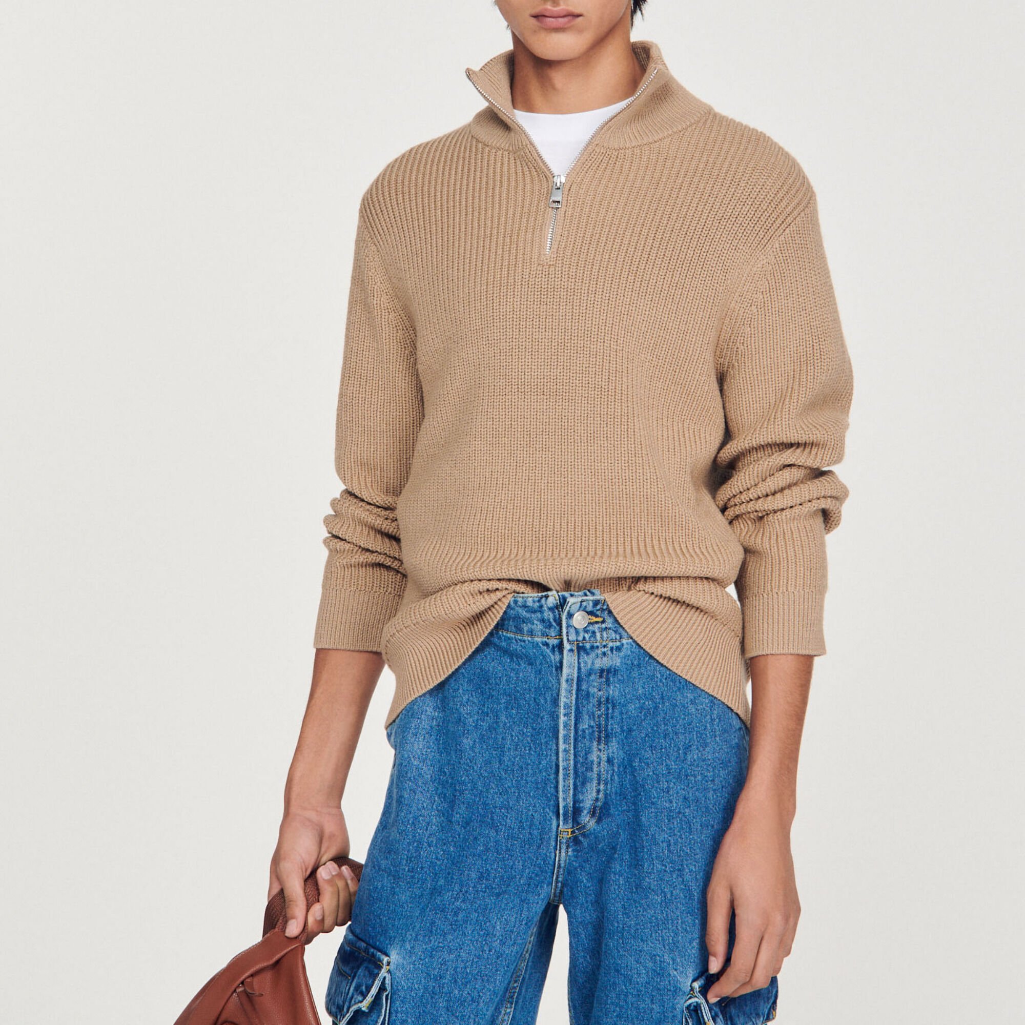 Trucker-neck sweater