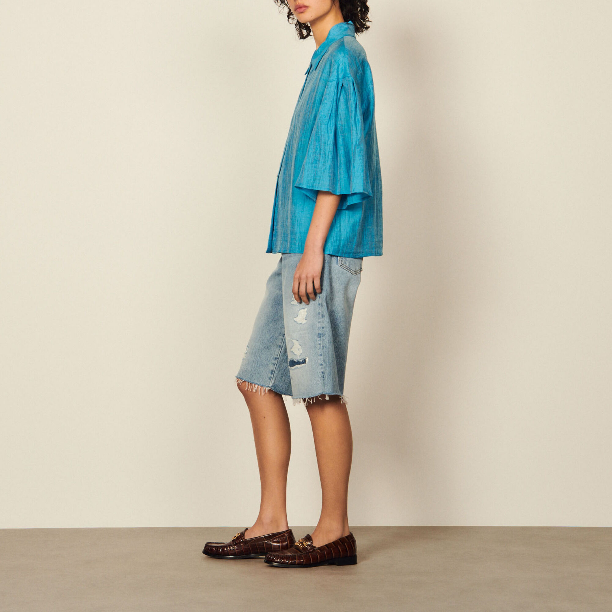Flowing silk shirt
