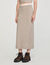 Long two-tone knit skirt