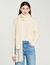 Knitted jumper with scarf collar
