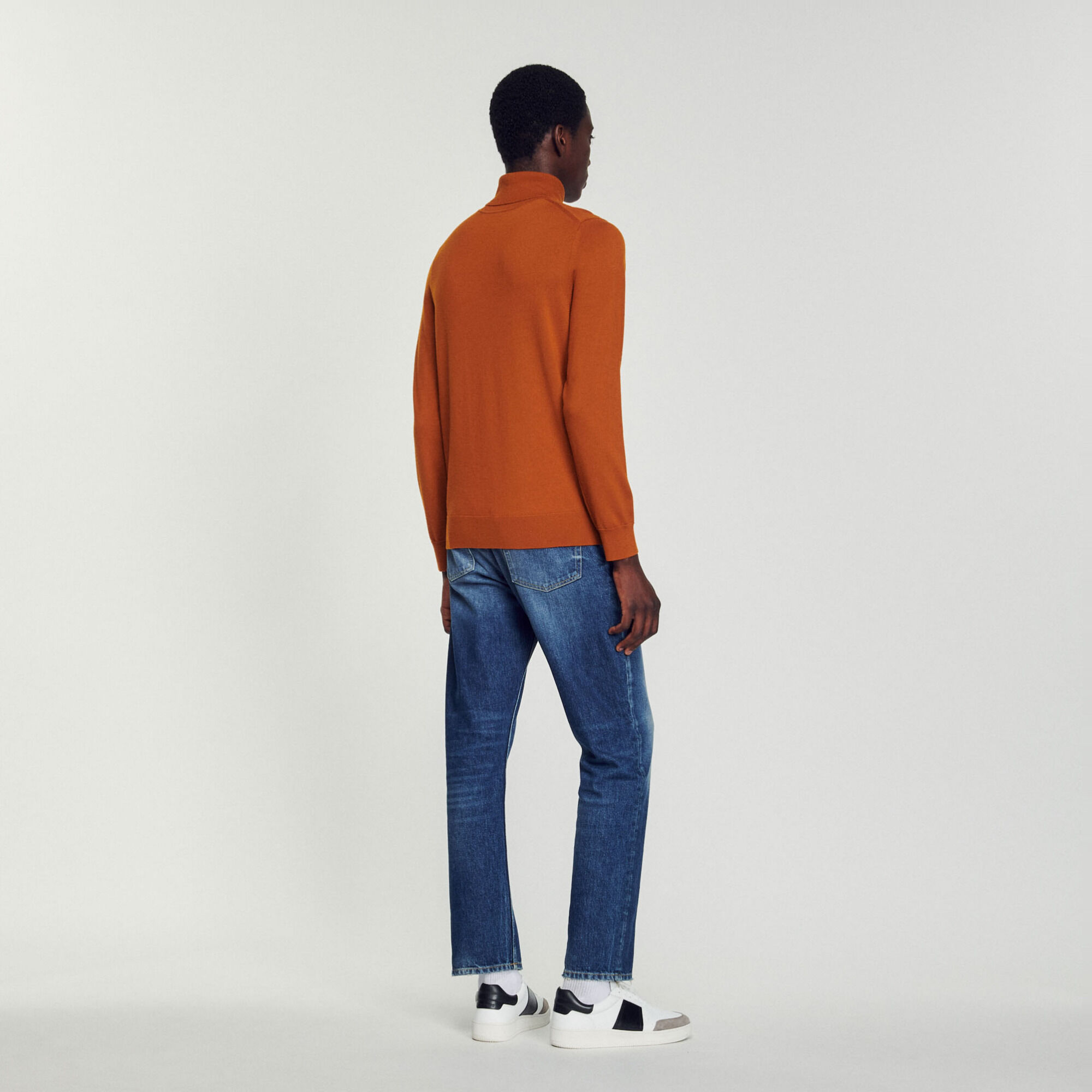 Roll neck wool sweater