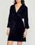 Short crushed velvet dress